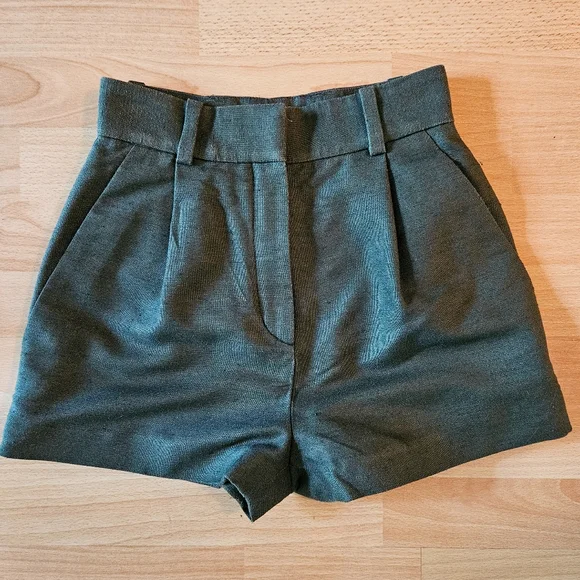 High waisted silk shorts sale